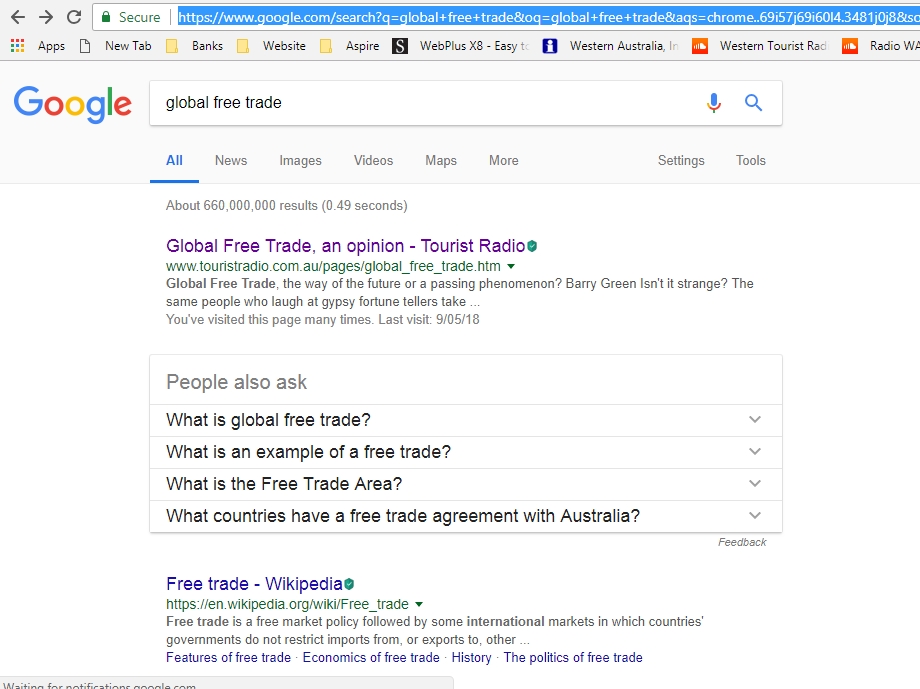 Global Free Trade on Google 